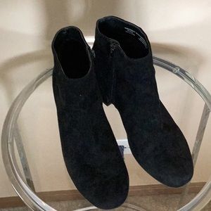 Black suede ankle boots